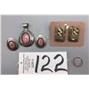 Image 10 : Rhodochrosite Set and Pottery Earrings