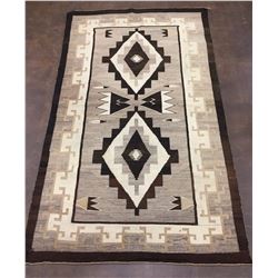 Early, Large, Two Grey Hills Navajo Textile