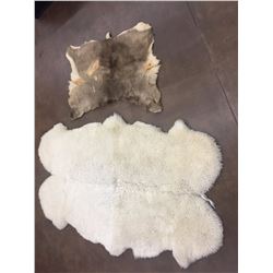 Large Sheepskin Blanket and Deer Hide