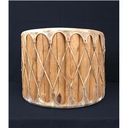 Large, Unique Rawhide Drum