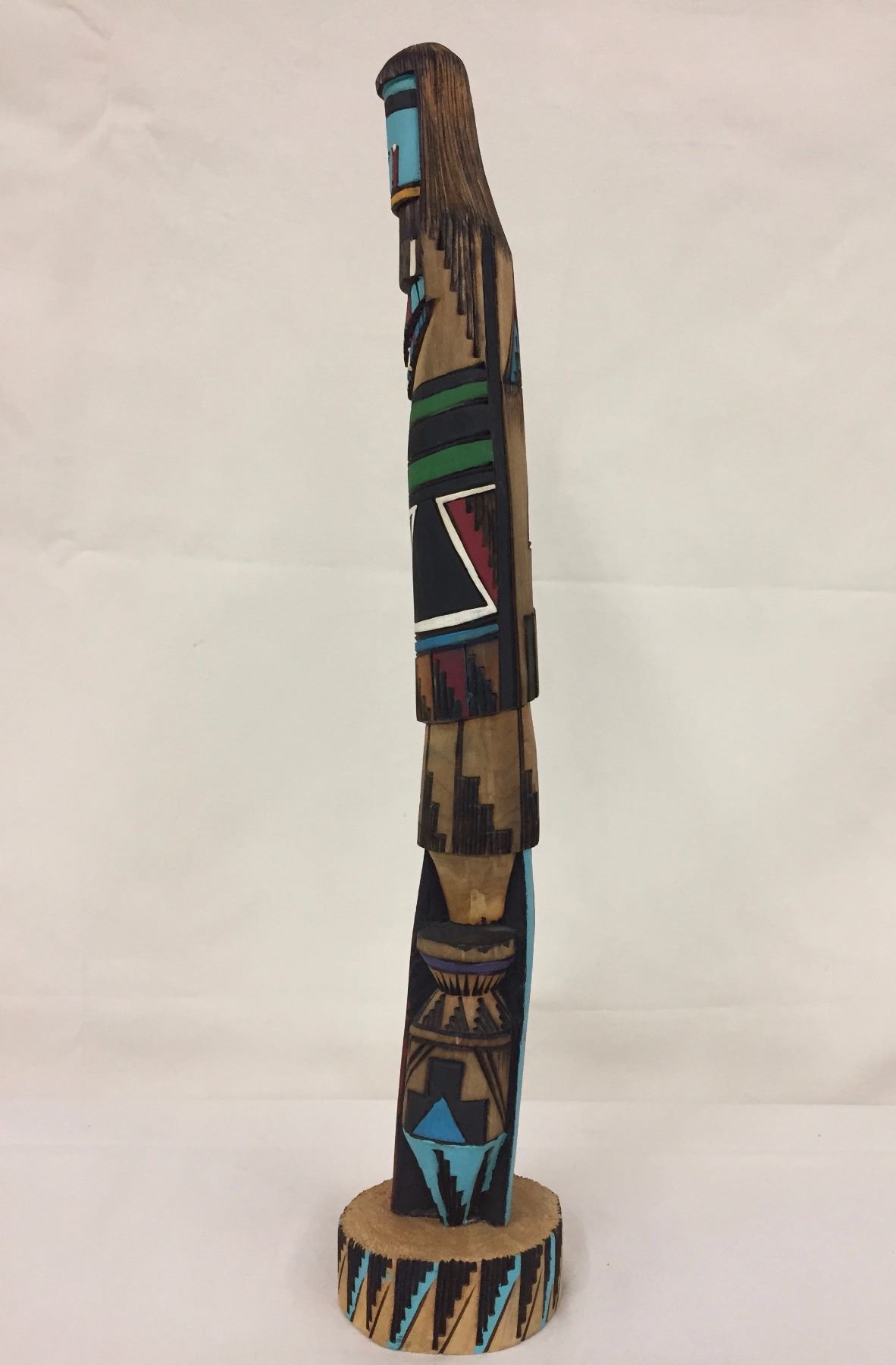 Long Hair Kachina Folk Art Signed