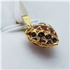 Image 2 : 18K 30 NATURAL SAPPHIRES (1CTS) PENDANT