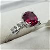 Image 2 : 10K RUBY (1.7CTS) 4 DIAMOND (0.22CTS.) RING