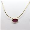 Image 2 : 14K NATURAL RUBY (5.5CTS) NECKLACE