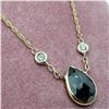 Image 2 : 10K BLACK DIAMOND (1.9CTS) 2 WHITE DIAMOND NECKLACE