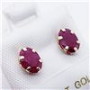 Image 2 : 10K OVAL RUBY STUD (1.6CT) EARRINGS