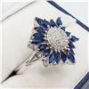 Image 2 : SILVER FLOWER SHAPED CZ RING