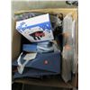 Image 2 : 2 BOXES OF ASSORTED LINEN, CHARGING DOCK, HOUSEHOLD ITEMS