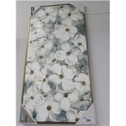 LARGE FLORAL PAINTED CANVAS