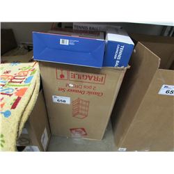 BOX OF TENNIS BALL LAUNCHERS FOR DOGS