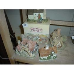 Four David Winter cottages 'The Bothy' boxed 1983, 'Pilgrims Rest' 1983 plus two others