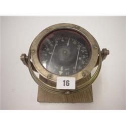 Brass gimbal mounted ships compass 'Sestrel' H.B & S. Ltd London, 5.50" diameter
