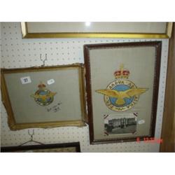 Two WW2 R.A.F embroideries