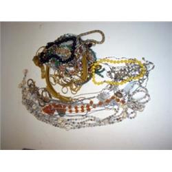 Box of costume necklaces