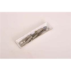 Silver: china tray of silver items as part of manicure set (some in need of repair)