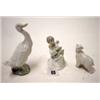 Image 1 : Three Lladro models, an angel, a duck and cat