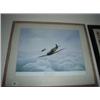 Image 1 : Framed coloured print after Simon Smith 'Freedom Fighters' spitfires of 92 squadron 1940