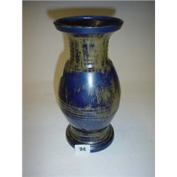 English pottery vase decorated as Lapis Losol 11" high