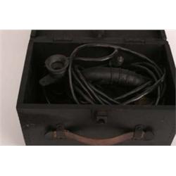 Naval 'Aldis' signal lamp by Aldis Bros. Birmingham with two extra bulbs and original box