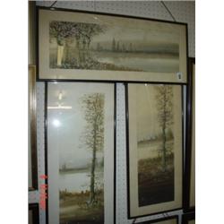 Six glazed and framed late 19th century landscape water colours, signed