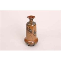 Royal Doulton Art Nouveau vase decorated with birds on tree branches, marked Royal Doulton impressed