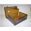 Image 1 : Small crocodile skin suitcase with brass mounts, internally fitted with compartments as attaché case