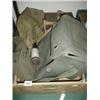Image 1 : Box military items and equipment to include gas mask, boxes etc.