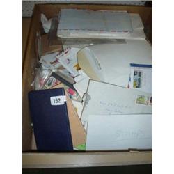 Large collection of various stamps (mostly on envelopes) plus first day covers from various countrie