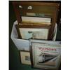 Image 1 : Box of various framed and glazed prints and pictures