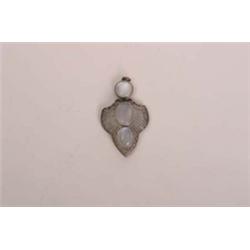 Art Nouveau silver and moonstone pendant