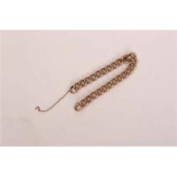 Gold: 9ct rose gold chain link bracelet, weight 13 gms