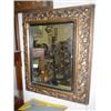 Image 1 : Late Victorian rectangular papier mache gilded framed mirror 26x22" 
