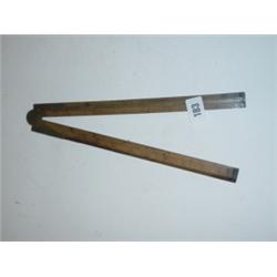 Wooden and brass 2ft rule 'Girt Line' Straw & Son Greenwich Road