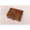 Image 1 : Small Victorian burr walnut box with key 4x6"