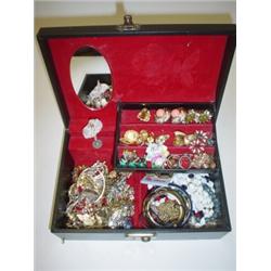 Box of costume jewellery