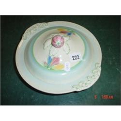 Art Deco Newport pottery tureen and cover, designed in the manner of Clarice Cliff crocus pattern