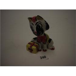 Lorna Bailey pottery cat 'Birthday Present' 5" high