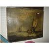 Image 2 : Two 19th century unframed seascape oils on canvas, 17x21" in need of restoration