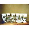 Image 1 : Commemorative railway pottery and glass, set of six glazed chocolate cups plus five Pirelli glasses 