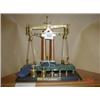 Image 1 : Replica 'Gold Rush' balance scale, brass and copper balance with set of weights on base