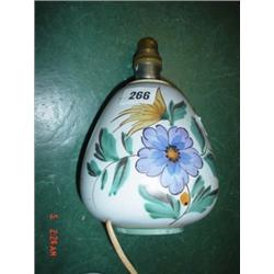 Gouda pottery decorative lamp base, 9" high