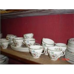 Indian Tree dinner and tea services, comprising twelve dinner plates, twelve tea plates, six bowls, 