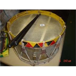 Belgium brass drum made by F. Panny Bruxelles, 10x14.50"