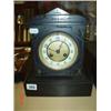 Image 1 : Victorian black marble cased striking mantle clock with pendulum