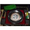 Image 1 : Cased table top roulette game complete with wheel, counters and dice