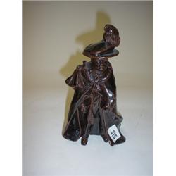 Terracotta glazed figure of Winston Churchill impressed marks AP P.H.E Isle of Wight 1986, 9" high