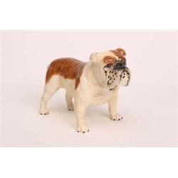 Beswick bulldog, Basford British mascot, large and brindle gloss, designed Arthur Gredington