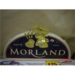 Wooden advertising sign for Morlands, Abingdon