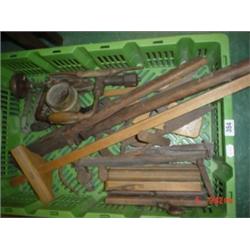 Box of miscellaneous wood working tools