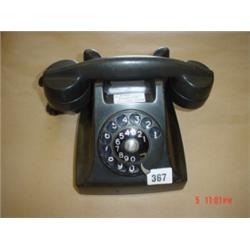 Black Ericsson bakelite table phone